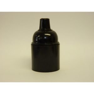 RepTech Fitting Zwart Plastic E27 met Trekontlasting