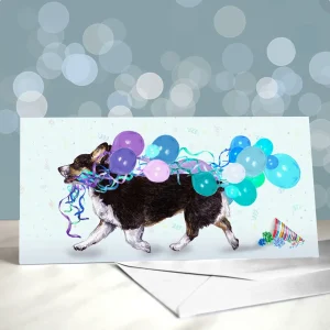 Amber Marie wenskaart hond Pembroke Welsh Corgi Tri 20 x 10 cm