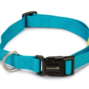 Nylon halsband uni lichtblauw