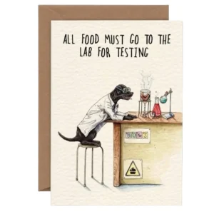 Bewilderbeest wenskaart hond Testlab 13 x 18 cm