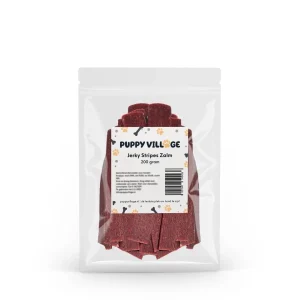 Puppy Village Jerky Stripes – Zalm (200 gr.)