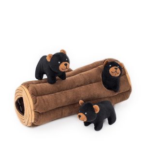 ZippyPaws Zippy Burrow – Black Bear Log