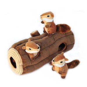 ZippyPaws Zippy Burrow – Log with Chipmunks