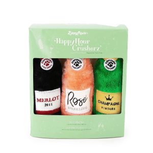 ZippyPaws Happy Hour Crusherz – Wine 3-Pack
