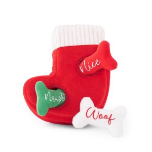 ZippyPaws Holiday Burrow – Naughty or Nice Stocking