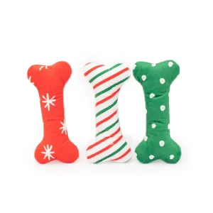 ZippyPaws Holiday Patterned Bones – 3-Pack