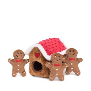 ZippyPaws Holiday Burrow – Gingerbread House