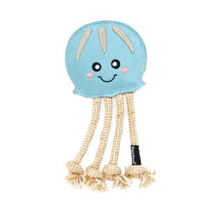 ZippyPaws ecoZippy Suede and Rope Buddies – Jellyfish