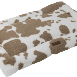 Benchkussen cowprint wit mokka