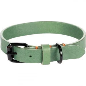 Halsband Leano leer groen