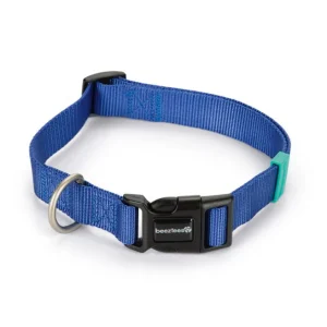 Nylon halsband uni blauw
