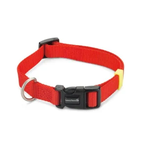Nylon halsband uni rood