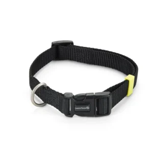 Nylon halsband uni zwart