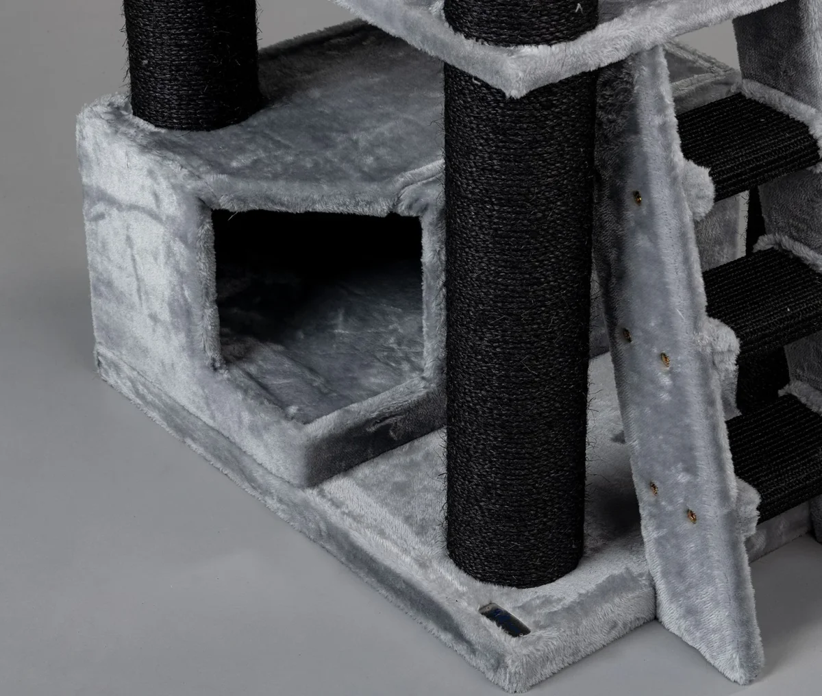 Speelhuis Lichtgrijs kleurig, Corner Coon 55 x 35 x 25 cm (incl. Kussen) - Afbeelding 7