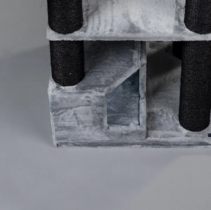 Speelhuis Lichtgrijs kleurig, Corner Coon 55 x 35 x 25 cm (incl. Kussen) - Afbeelding 9