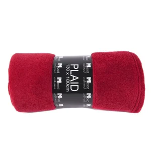 Fleece deken rood 130x180
